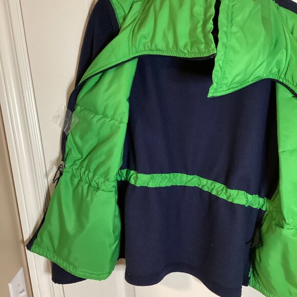 Lauren Ralph Lauren Active Women's Jacket Green Blue Size L High Neck Pockets - Picture 7 of 13